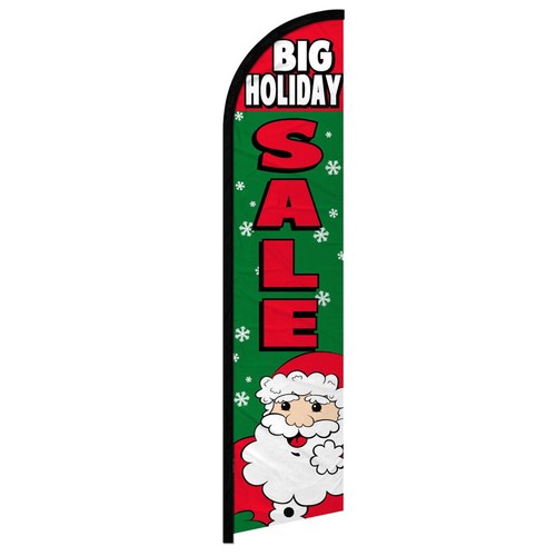 Christmas Windless Swooper Full Curve Flag Xmas Holiday Flags - Picture 12 of 16