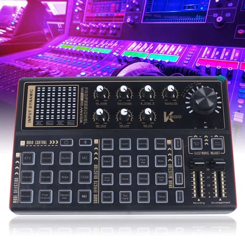 Upgrade Live Sound Card DJ Audio Podcast Recording Equipment Mixer Bluetooth - Picture 7 of 13