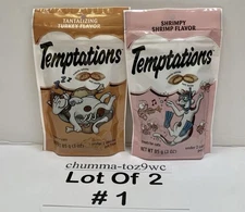 TEMPTATIONS (Lot Of 2) Cat Treats All Cats Love:) Fast Free Shipping! NWT!