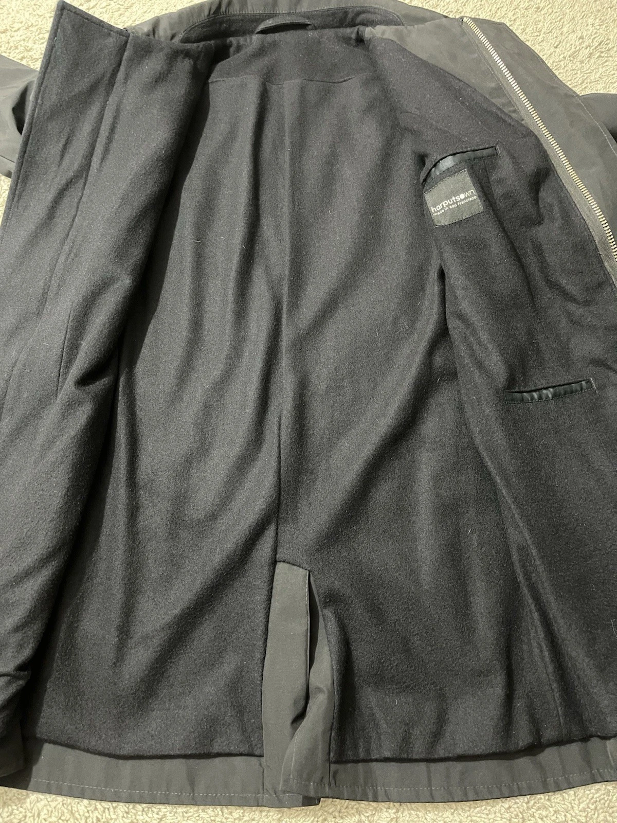 HARPUTSOWN Men’s Avant Garde Asymmetrical Longline Coat Made in SF Medium (est). image 19