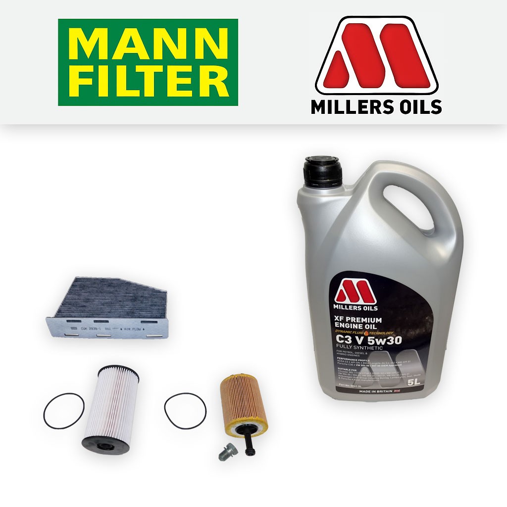 Audi A3 8P 2.0 TDI 2005-2010 Service Kit - Oil Fuel Cabin Filters UFI + XF Oil