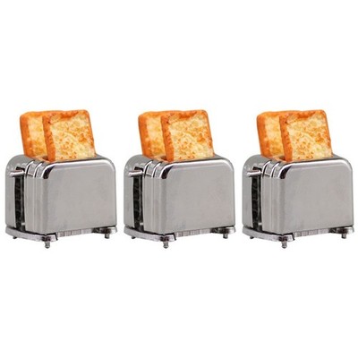 3 Pack Miniatur-brotbackautomat Mini-Hauszubehör Puppenhaus-Küchenzubehör