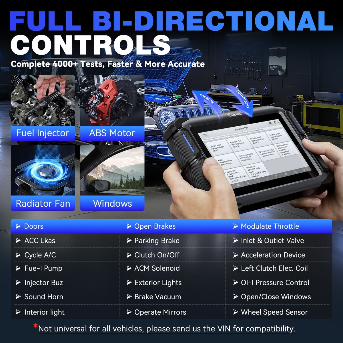 VDIAGTOOL VD70 Car Bidirectional Scanner Full System Diagnostic