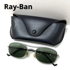 Good condition Ray-Ban sunglasses metal frame silver with case fromJapan