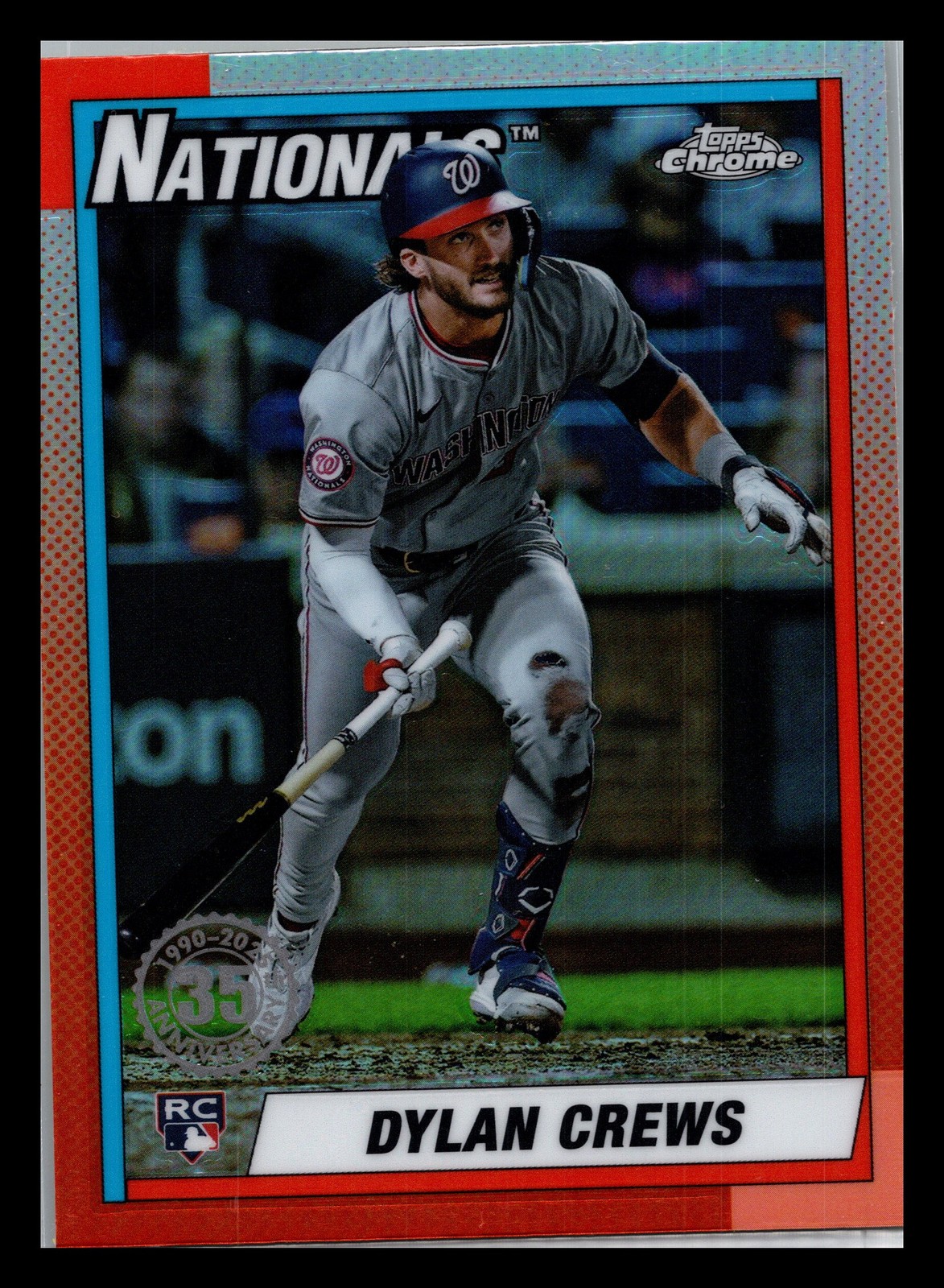2025 Topps Chrome #90CB-16 Dylan Crews 1990 Topps Baseball 35th Anniversary