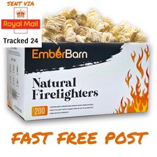 ? Fire Lighters for Woodburners Natural Firelighters Large Box - Pack Of 200 ? 0.04 per lighter