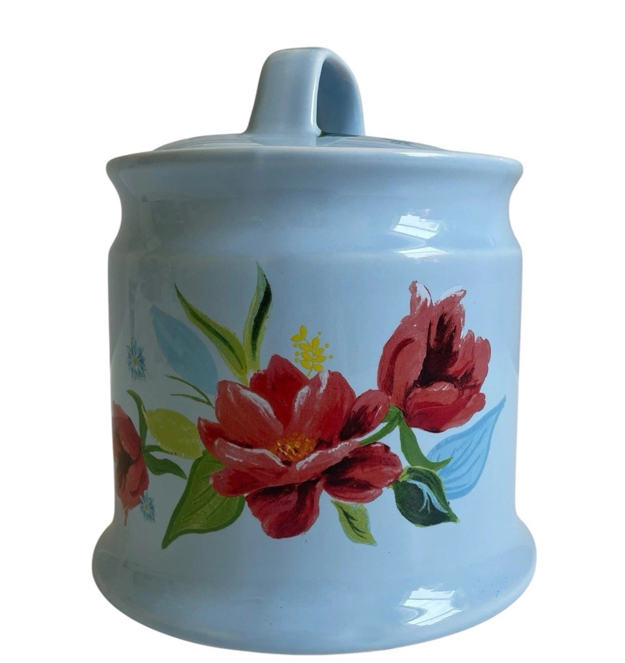The Pioneer Woman Breezy Floral Spring Bouquet Fresh Garlic Keeper Stoneware