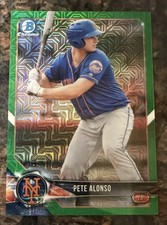 2018 Bowman Chrome Pete Alonso Green Mega Box Refractor Rookie /99 NY Mets