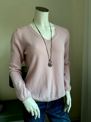 FTC Pullover 100%  Cashmere Kaschmir 40 zartes rosé V-Neck