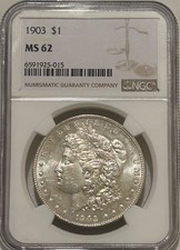 1903 P Morgan Silver Dollar NGC MS62 Better Date Morgan