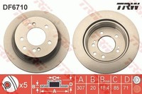 2X TRW Bremsscheibe DF6710 FüR Ssangyong