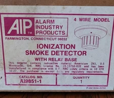 Ionization Smoke Detector with Relay base 4 wire Model by AIP