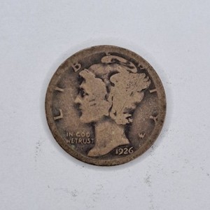 1926-S Mercury Head Silver Dime 10C Circulated Coin Free Shipping #SA20