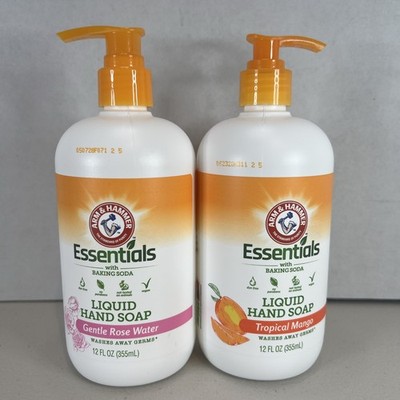 Arm & Hammer Essentials Hand Soap - Rose Water & Tropical Mango 12 oz 2 Pack.