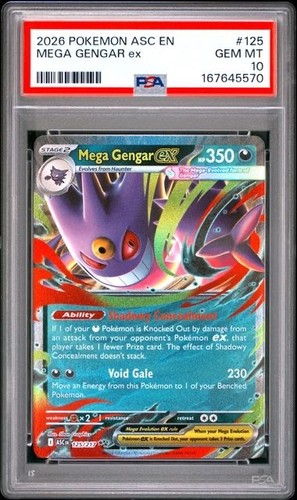 Mega Gengar ex graded PSA 10 for sale on eBay
