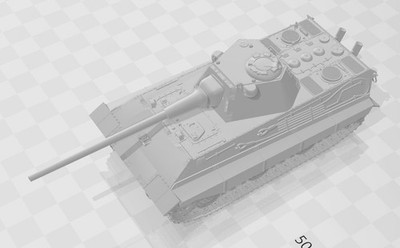 3d Printed1/144/100/72/48 / E 35 to 50 Medium Tank   coating model kits