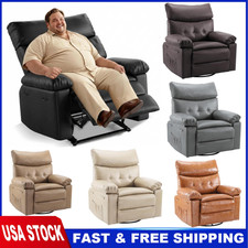 Oversized Recliner Chair, PU Leather Manual Recliner, Reclining Chair for Adults