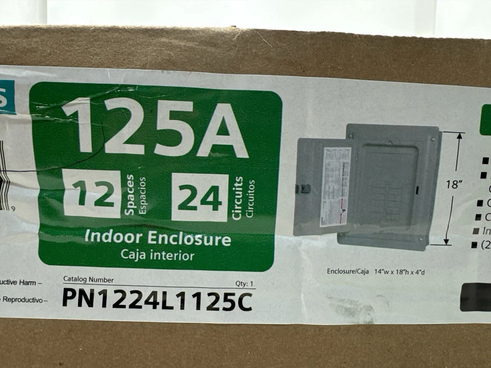Siemens PN Series 125A 12 Space 24 Circuit Main Lug Load Center PN1224L1125C New - Image 3 of 4