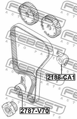 SPANNROLLE FÜR ZAHNRIEMEN FEBEST 2790-V70 V FÜR VOLVO V70 ,S70,C70 I,S60 I - Bild 3 von 6