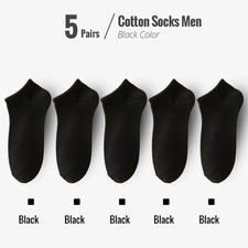 5Pairs of Men'S Summer Short Socks, Thin Boat Socks That Are Sweat-Breathable, S