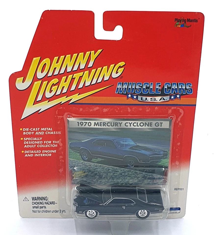 Johnny Lightning 1/64 Scale 204-04 Muscle Cars USA 1970 Mercury Cyclone GT Black — 第 4/4 张图片