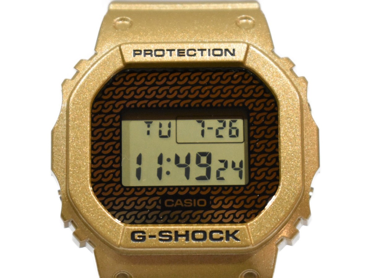 入手困難 CASIO G-SHOCK DW-5600E ゴールド 腕時計 CASIO G-SHOCK DWE-5600HG-1AJR Gold × Black Quartz w/ Extra