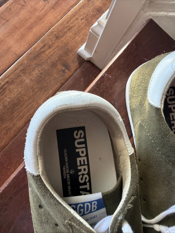 GOLDEN GOOSE Deluxe Marca GGDB Superstar Gamuza Blanco Estrella Zapatillas Zapatos 37 6 Foto 4 de 4
