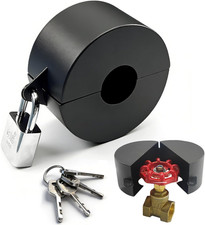 Metal Gate Valve Locking Device with Lock - Gas Valve Locks, Water Spigot Lock,