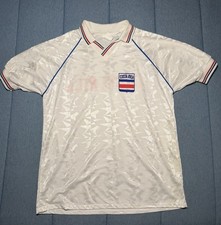 Vintage Costa Rica White Nylon Soccer Jersey Size L