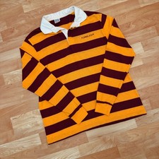 Vintage Bike Florida State FSU Rugby Shirt Large Maroon Gold Striped Made in USA