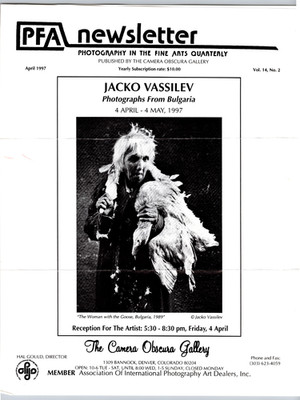 Newsletter Photography Camera Obscura Gallery Denver CO Hal Gould 1997 Vassilev
