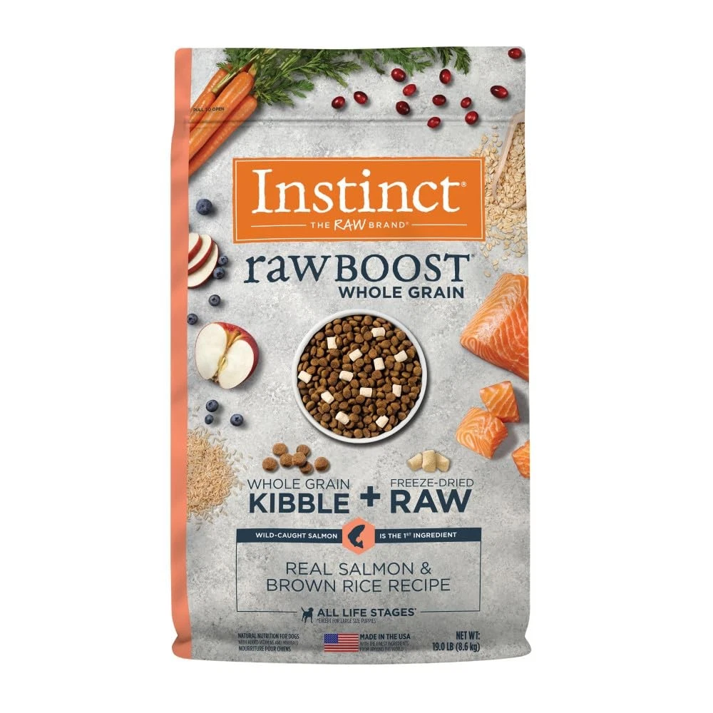 Instinct Raw Boost Whole Grain Salmon & Brown Rice Dry Dog Food 19 lb. Bag