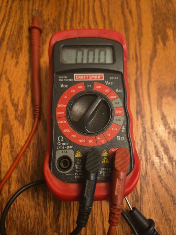 Sears Craftsman Nos 8 Function Digital Multimeter & Leads 82141 Ac/DC VOLTAGE