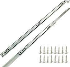 15.7 Inch Drawer Slides, 2pcs Metal Drawer Slides, Ball Bearing Two Way Slide