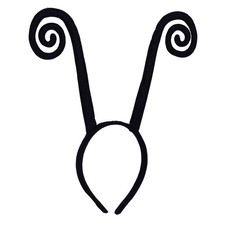Black Velvet Butterfly Antenna Headband for Women Adult Halloween Costume