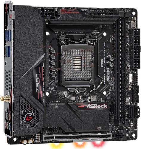 ASRock Z590 PHANTOM GAMING-ITX LGA 1200 Intel Z590 Mini ITX Intel Motherboard - Picture 2 of 6