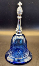 Avon Moonwind Cologne Bottle Cobalt Blue Glass Bell Collectible - Vintage 1976