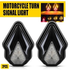 2x Amber Red Motorcycle Flush Mount Turn Signal Indicator Blinker DRL LED Light