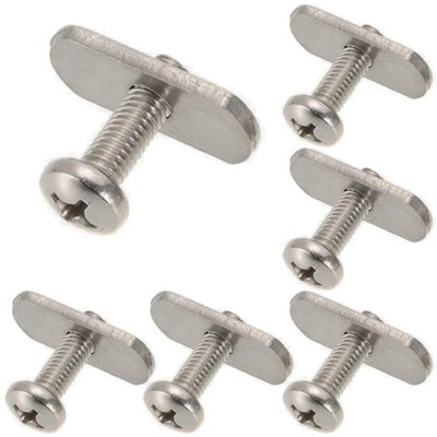 6Pcs 304 Stainless Steel Kayak Rail/Track Screws & Track Nuts, Kayak Rail Tra...