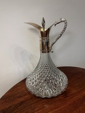 decanter vino cristal argentato 