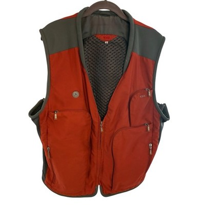 Tumi Mercedes Benz Collab Rust Travel Vest Mens Small Multi Pocket Imperfections