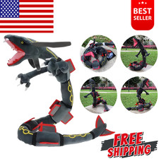 Anime Black Shiny Rayquaza Plush Toy 30" Dragon Stuffed Animal Soft Gift