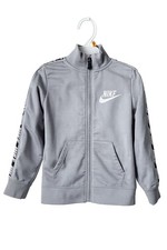 Nike Toddler Track Jacket XS 3-4Y Gray Full Zip Logo Hoodie Sweatshirt