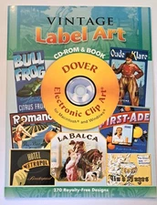 Dover Vintage Label Art Clip Art on CD