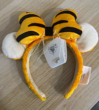 Disney Tigger Ears Headband Plush Tiger Striped Bow Parks NWT Winnie the Pooh