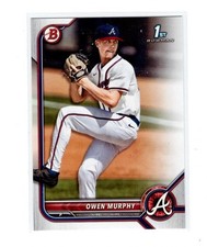 Owen Murphy 1st Prospect Rookie 2022 Bowman Draft Card #BD-145 Atlanta Braves. rookie card picture