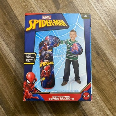 New Hedstrom Marvel Spider-Man 36'' Bop Punching Bag & Bop Gloves Combo