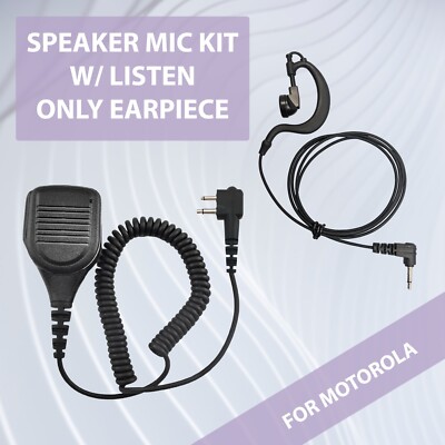 Speaker Mic with Swivel 3.5mm Listen-Only Earpiece for Motorola CP200 CLS1110