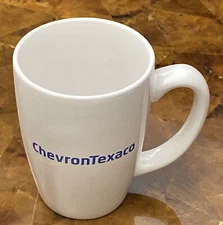 ChevronTexaco White Coffee Cup Mug New M Ware Chevron Texaco Co Oil & Gas VTG