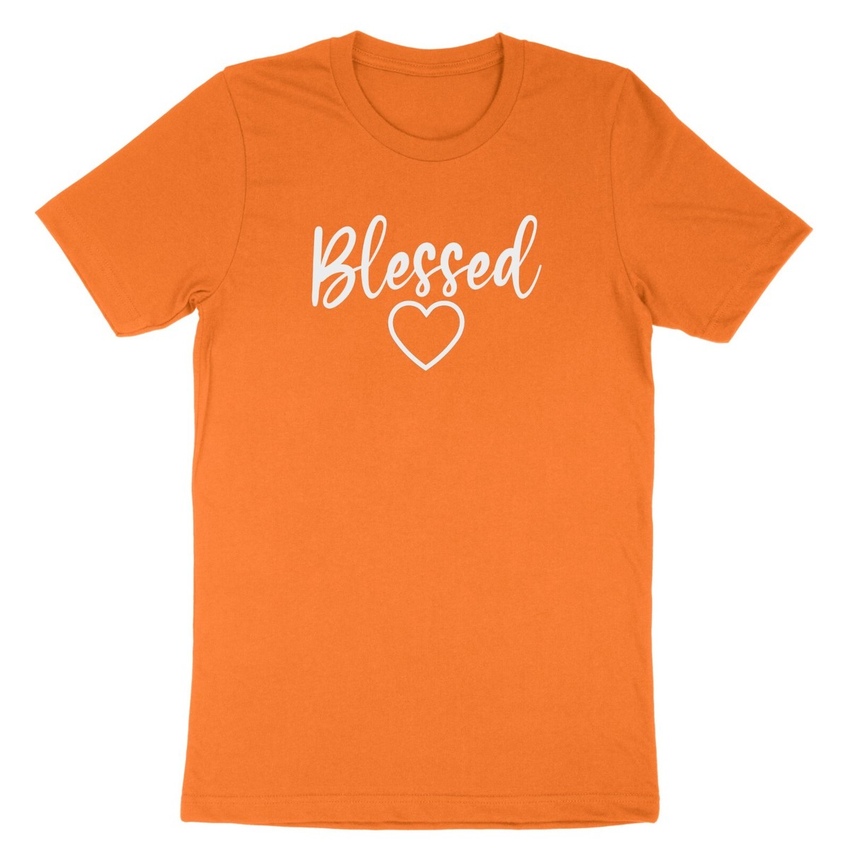 Blessed T-Shirt For Women - Cute Heart Graphic Tee, Navy Blue Casual Short Sleeve Top - View #3